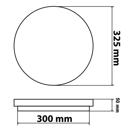 LED koupelnové stropní svítidlo ERIK 18W 4000K IP44 Mikrovlnný pohybový senzor MasterLED