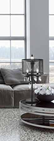 Dekorativní stolní lampa Bresso 3xE14 GOLDLUX (Polux) černá