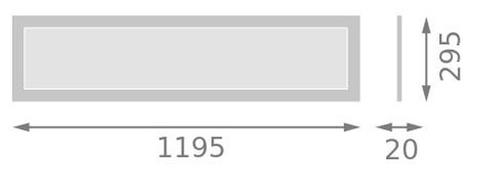 LED panelové stropní svítidlo 35W 4200lm 4000K neutrální bílá 120x30cm integrované Ledvance