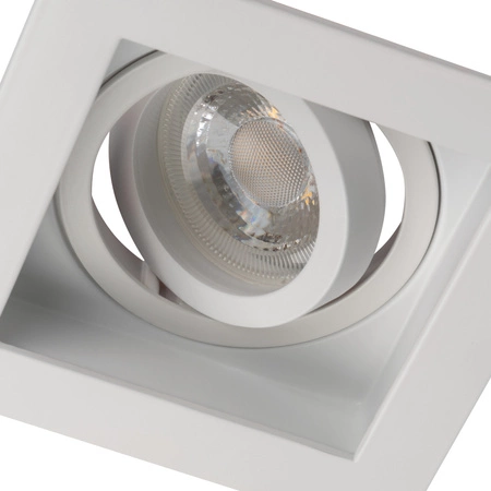 LED GU5.3 GU10 Square White Aret Kanlux Nastavitelné zapuštěné stropní halogenové bodové svítidlo