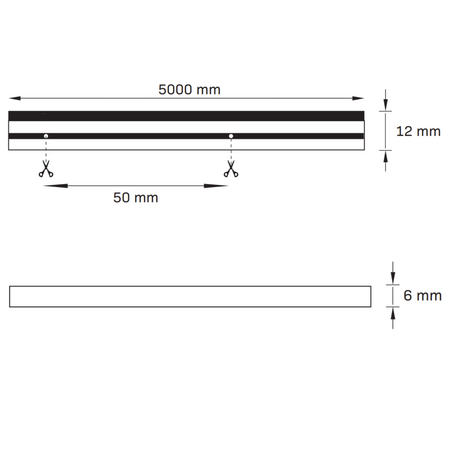NEON Strip Flexibilní LED pásek 24V 30W Zelený IP65 12mm 5m
