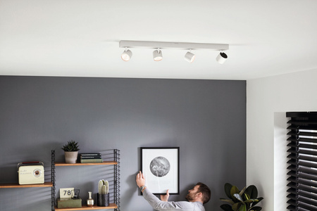 LED STAR stropní svítidlo 4x 4,5W 2700K stmívatelné reflektorové svítidlo pohyblivé bílé PHILIPS