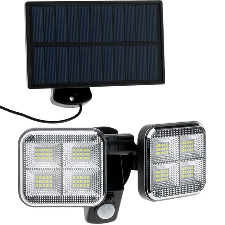 Reflektor COB LED Solar Floodlight 16W 6000K Studená bílá IP65 Black Motion Sensor