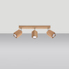 Stropní svítidlo KEKE 3xGU10 Reflektorové halogenové svítidlo 45cm Dub SOLLUX