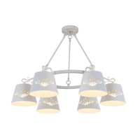 Závěsné stropní svítidlo Lustr 6x E14 White Vintage Anna 2235 Rabalux