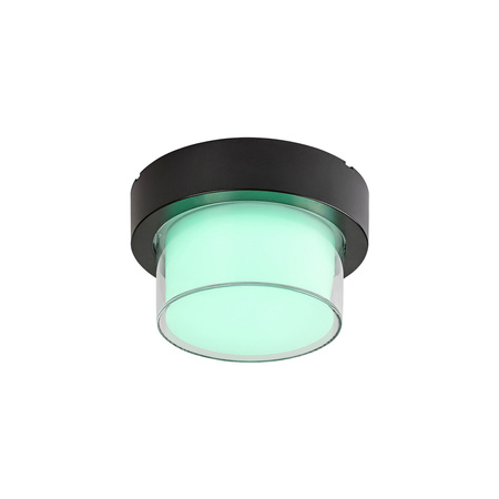 LED venkovní zahradní stropní svítidlo DURBE 10W RGB+CCT IP54 WIFI+BLUETOOTH kulaté černobílé RABALUX