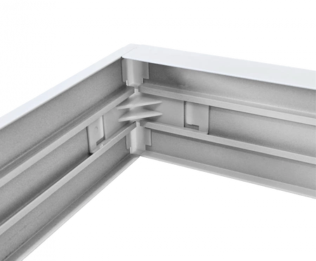 Rámeček pro povrchovou montáž pro LED panely 60x60 Hliník Vysoký 70 mm Bílý Ecolight