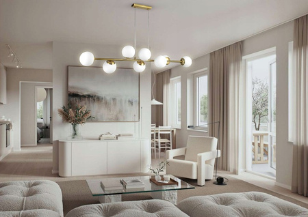 Masterled 8x E27 Zlatá závěsná lampa Bali