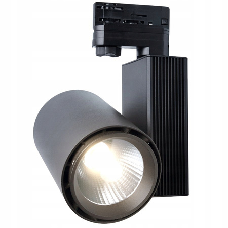 LED dráhové světlo 30W 3000K lampa pro 3fázové dráhy černá