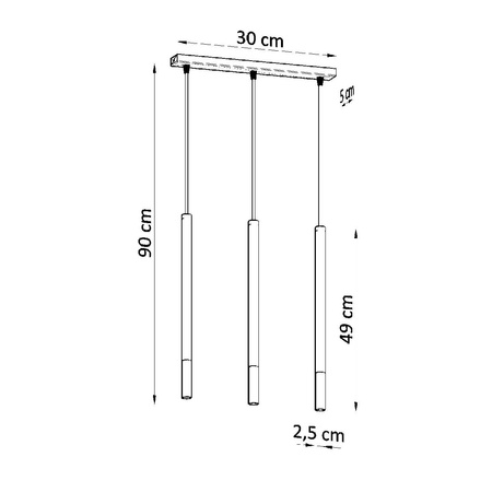 MOZAICA 3L 3xG9 Závěsné stropní svítidlo Elegant Black Chrome SOLLUX