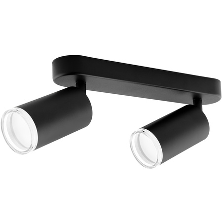 LED bodové reflektorové stropní svítidlo 2x GU10 IP44 ADERO Black Lumiled