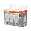 3x LED žárovka A60 B22d 8W = 60W 806lm 4000K Neutral 150° BASE Osram