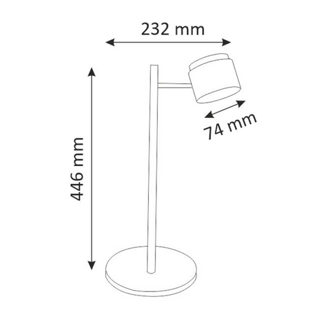 LED stolní stolní lampa 4.2W KUBIK Black 3000K GOLDLUX (Polux)