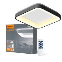 Plafond LED stropní svítidlo pro povrchovou montáž 72W 7500lm 2700-6000K CCT černá Stmívatelné + dálkové ovládání EDGE Videx