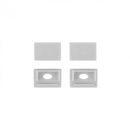 Hliníkový LED profil pro sádrokarton REGIPS široký pod dlaždice Bílý 2m s matným difuzorem pro LED pásky + koncovky GNS Ecolight series