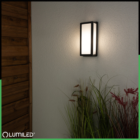 Zahradní nástěnná lampa E27, obdélníková DOMLO LUMILED