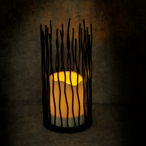 LED zahradní lampa na baterie LED LARTERN NYBORG 22cm IP44 2xAA černý kov GOLDLUX (Polux)