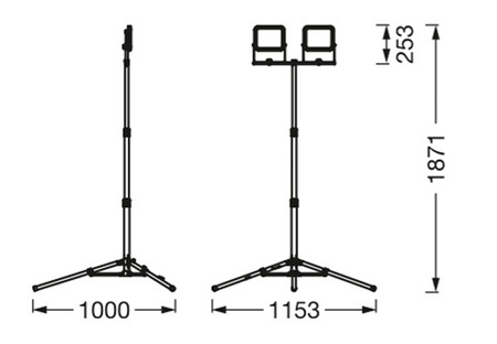 LED reflektor 2x30W 6000lm 6500K Pracovní přenosný LEDVANCE
