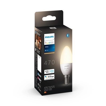 LED svíčka E14 B39 5,5W 2700K teplá PHILIPS HUE White Bluetooth Zigbee žárovka