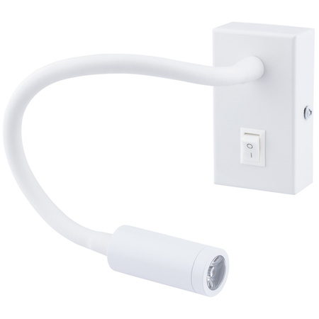 LED nástěnná lampa Flexibilní nástěnná lampa na čtení LEO 3W 4000K bílá