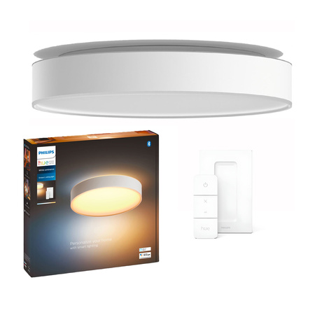 LED stropní podhled Enrave White 33,5W 42,5cm CCT PHILIPS HUE Bluetooth + stmívač