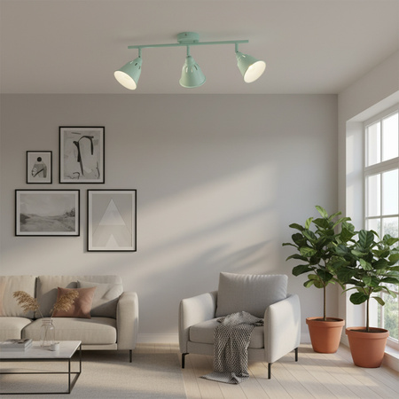 FIONA NÁSTĚNNÉ SVÍTIDLO. nástěnné svítidlo 3xE14 na strop MINT GOLDLUX (Polux)