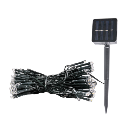 SOLÁRNÍ GARLAND 21.9m zahradní DEKORATIVNÍ 200x LED 3000K teplý SHINE GOLDLUX (Polux)