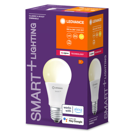 LED žárovka E27 A60 9W 806lm 2700K Teplá bílá LEDVANCE SMART+ ZigBee Dimmable
