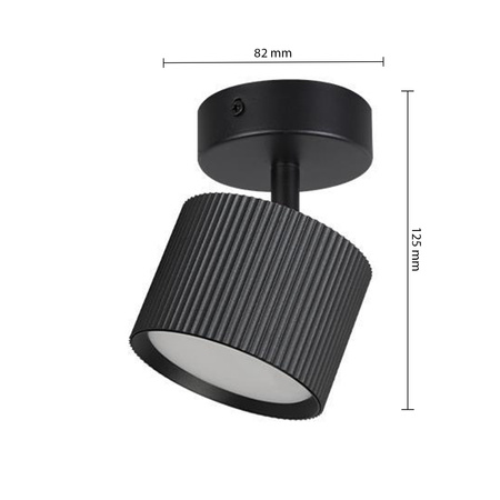 Nástěnné svítidlo Reflektor Nástěnné svítidlo GX53 Moving Black Orbin Masterled