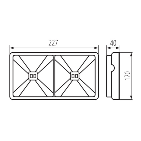 LED nouzová signální lampa 3,6 W 154 lm 5000K studená povrchová montáž bílá IP65 ONTEC Kanlux