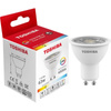 LED halogenová žárovka GU10 5.5W = 63W 450lm 3000K Teplý reflektor TOSHIBA