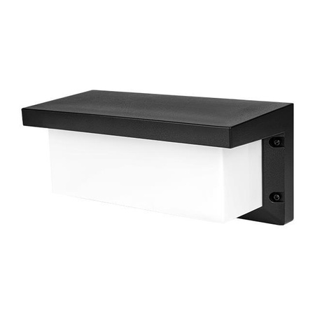 Zahradní lampa LED nástěnná lampa 12W architektonické svítidlo obdélník Lagos černá se senzorem pohybu