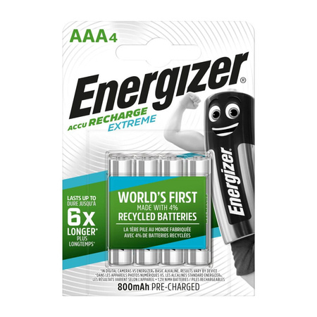 Baterie ENERGIZER EXTREME AAA HR3 BL4 800mAh 4ks