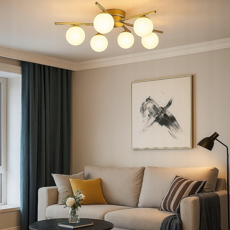 Lustr Stropní závěsné světlo Dekorativní 6x G9 Gold Bali Masterled