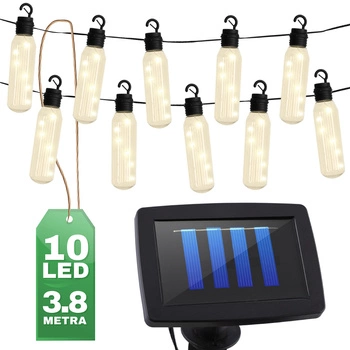 Solární zahrada Girland 10x LED světelný řetěz Dekorativní koule 3,8 m teplé