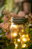 LED lucerna Solar Garden Jar Hanging Glass