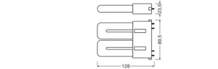 LED žárovka DULUX 2G10 8W = 18W 1000lm 4000K neutrální bílá FILAMENT LEDVANCE
