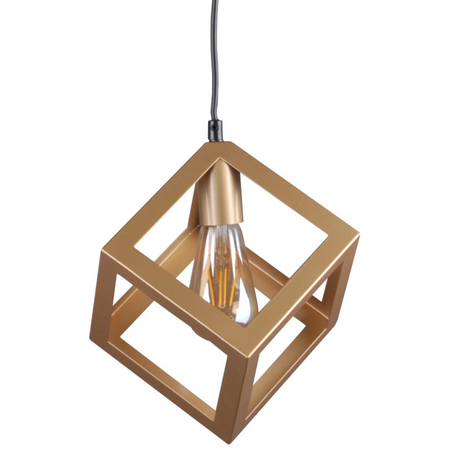 Dekorativní závěsné stropní svítidlo 3x E27 zlaté Švédsko Sanico Goldlux