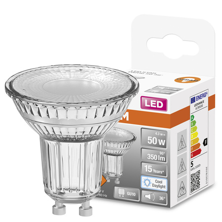 LED žárovka PAR16 reflektor GU10 4,3W = 50W 350lm 6500K studená bílá 36° STAR Osram