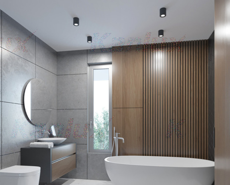 Stropní svítidlo Spot Tuba LED Halogen GU10 Round Black IP44 Sani Kanlux