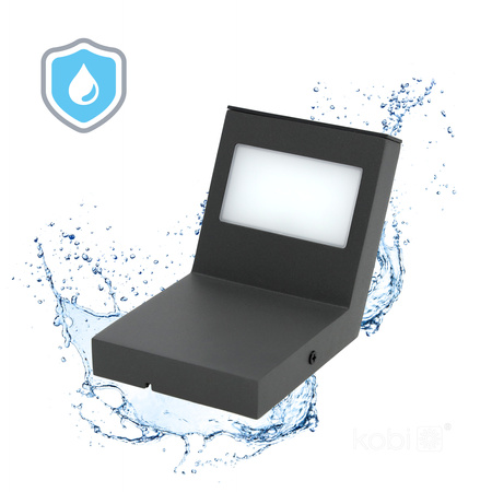 Venkovní nástěnné svítidlo LED 10W 400lm 4000K Neutral IP54 Black Induo Kobi