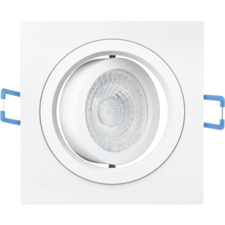 Halogenová Podhledové svítidlo GU10, MR16 Nastavitelná Čtvercová Bílá CASSIO LUMILED