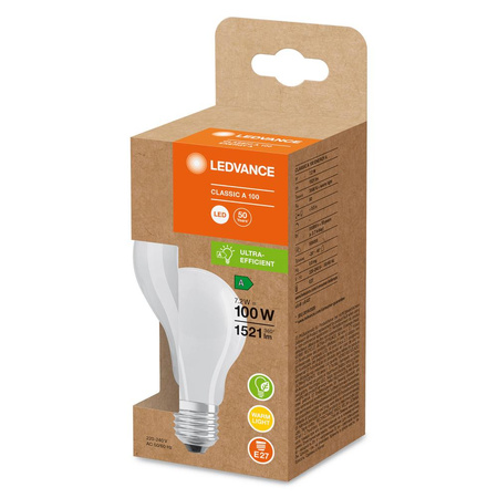 LED žárovka E27 A60 7.2W = 100W 1521lm 3000K Teplá bílá 300° LEDVANCE Ultra Efficient