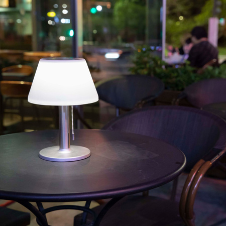 Zahradní LED solární stolní lampa VIOLA 4000K IP44 Moderní