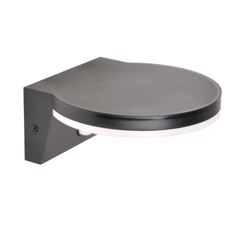 Venkovní nástěnné svítidlo PIR senzor LED IP54 4000K Kruhová černá