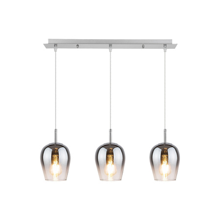 Stropní závěsné svítidlo 3x E27 chrom Moderní Petunia Rabalux