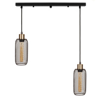 Podkrovní zavěšené stropní svítidlo Grid Black Overhang Strip for LED 2x E27 Elongated