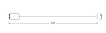 LED zářivka 2G11 25W = 55W 3250lm 6500K Cold 140° Dulux Ledvance