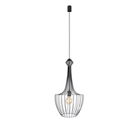 LUKSOR S 8851 Nowodvorski Černé drátěné závěsné ocelové stropní svítidlo E27 ?37 cm Minimalist