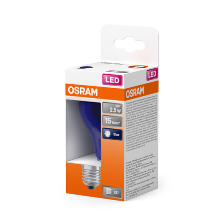 LED žárovka A60 E27 2,5W = 4W 10lm 9000K studená bílá 300° STAR DECOR CLASSIC Osram